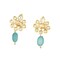 Indian Kundan Small Earrings for Women - Indian Traditional Small Jhumka Chandbali Kundan Stud Earrings in Gold & White Tone Bollywood Style Small Dangle Earrings for Women Bridal Jewellery